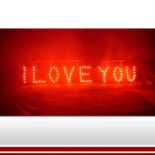 Lichterbild: I LOVE YOU (von uns gezündet)